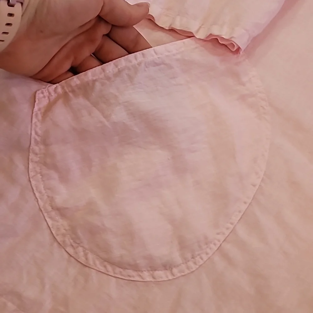 Vintage pink linen shirt - Picture 3 of 5